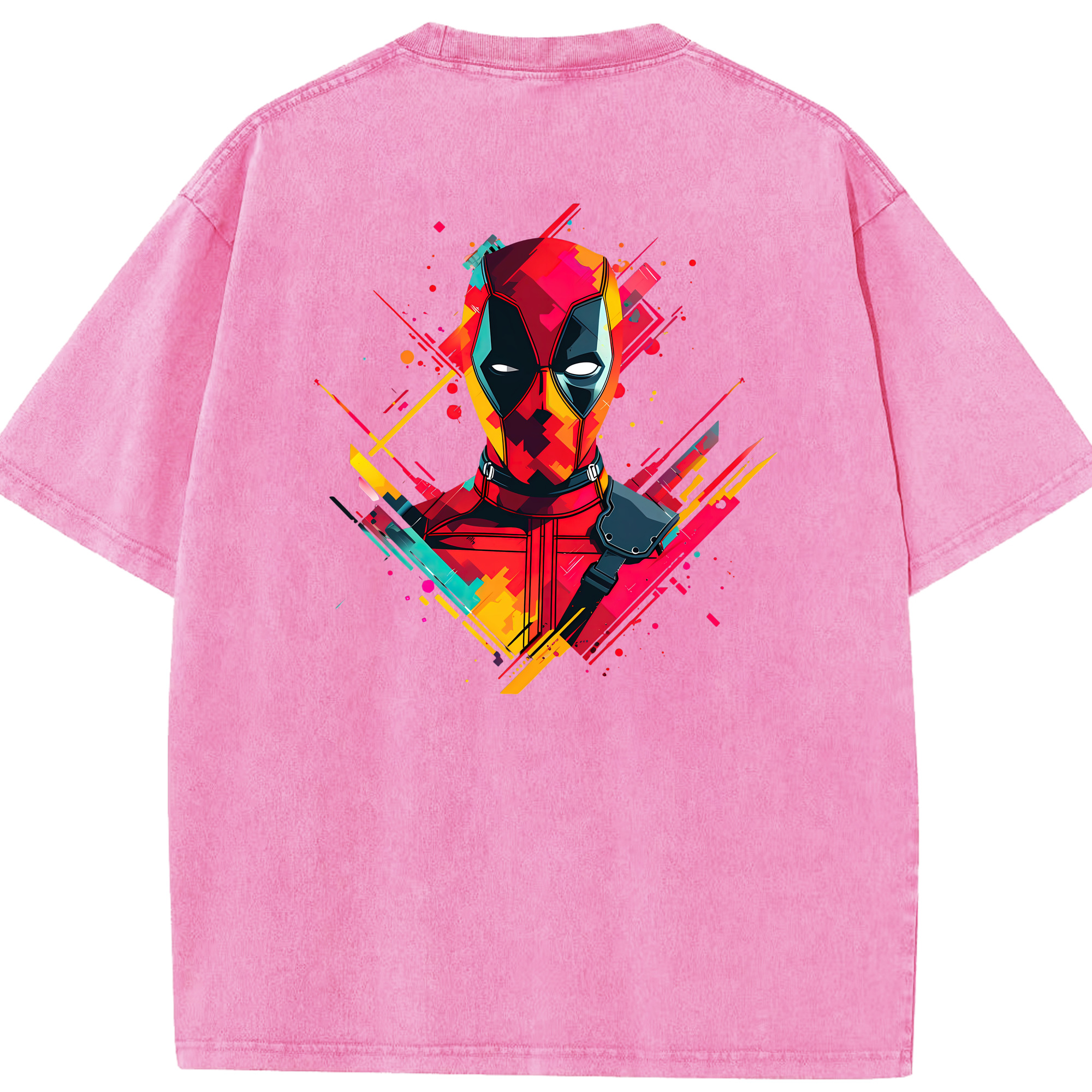 （画像用） Deadpool デッドプール 綿100% ヴィンテージ風 半袖Tシャツ（背面プリント）